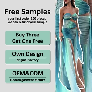 Customized SNatural Strapless Breathable Floor-Length Dresses for Women Clothing Ladies Elegant Manufacturers Women Casual Dress