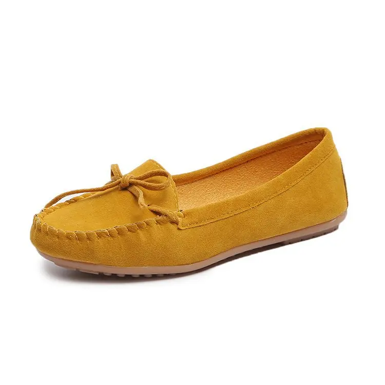 Spring and Autumn New European and American Bow Flat Sole Single Shoes Round Toe Pregnant Women's Large Shoes