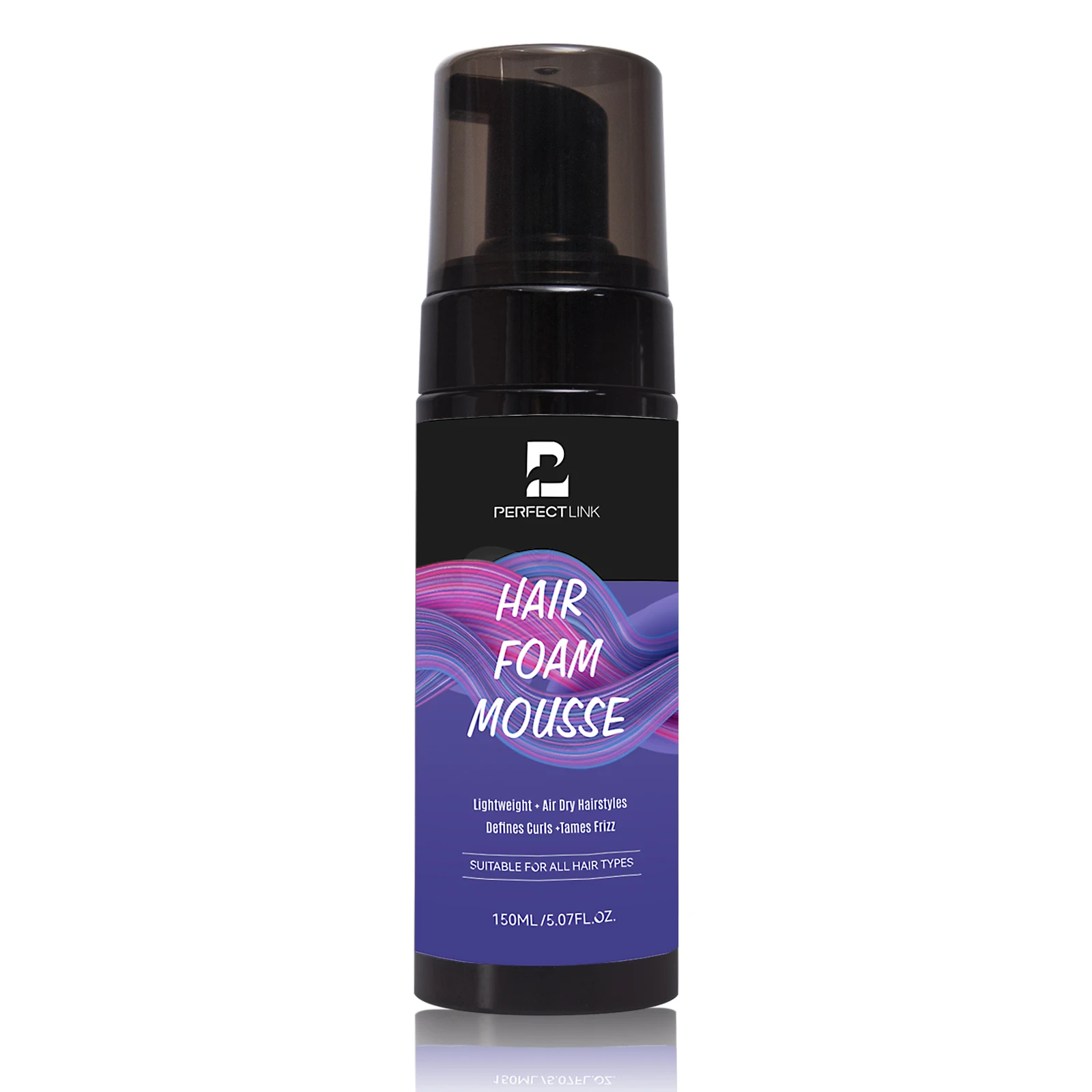 Private Label Hair Mousse Styling Foam Anti Frizz Strong Fast Styling