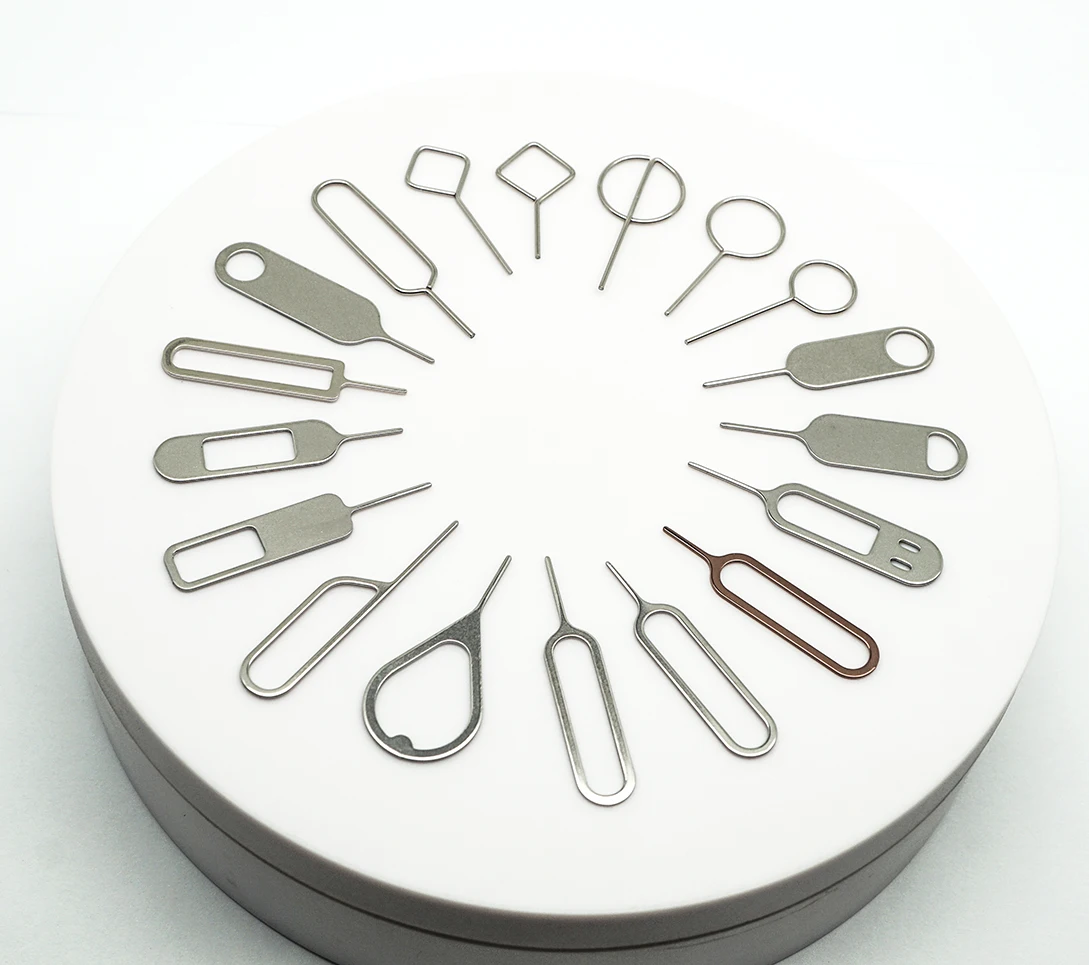 OEM/ODM Sim Card Tray Ejector Eject Tools Key Removal Needle Opener Sim Card Ejection Pins for Mobile Phone