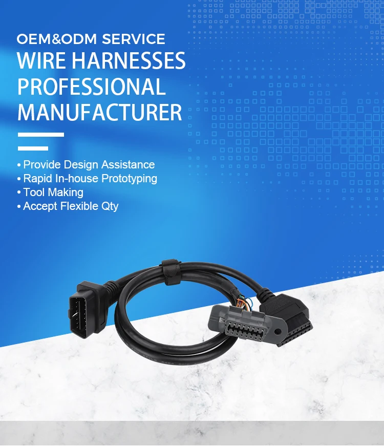 product 16pin right male to female with volov connector obd2 obd ii male y obd to volvo splitter cable for obd2 diagnostic scanner fault702-2