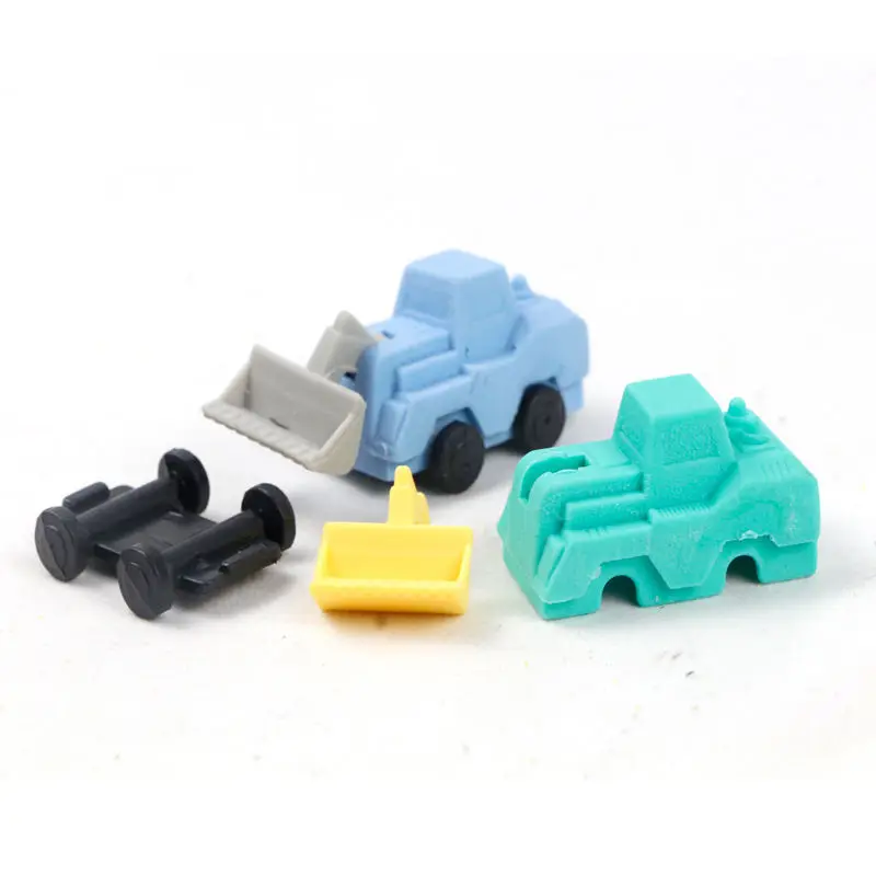 XDDU-70 Soododo оптовая продажа товаров по индивидуальному заказу 3D-экскаваторное оборудование карандаш в форме автомобиля ластик для детей