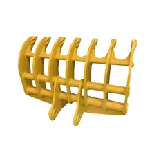 2024 Wholesale High Quality Iron Custom Color Width Thickness Root Rake Mini Excavator
