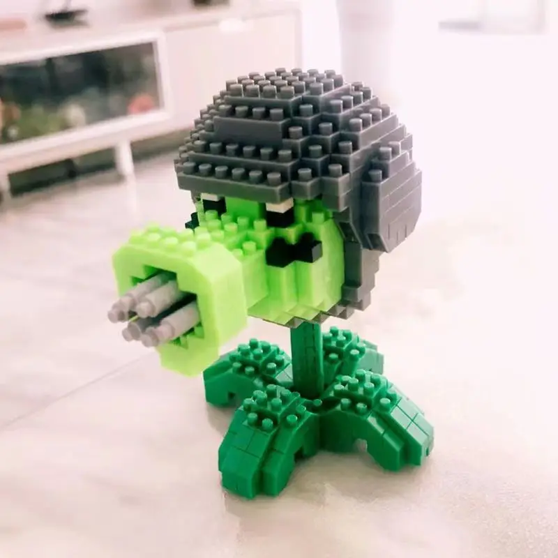 Diamond Granules Assembled Building Blocks Bricks Plant Cartoon Zombies Gifts Games Educational Toy Action Figures