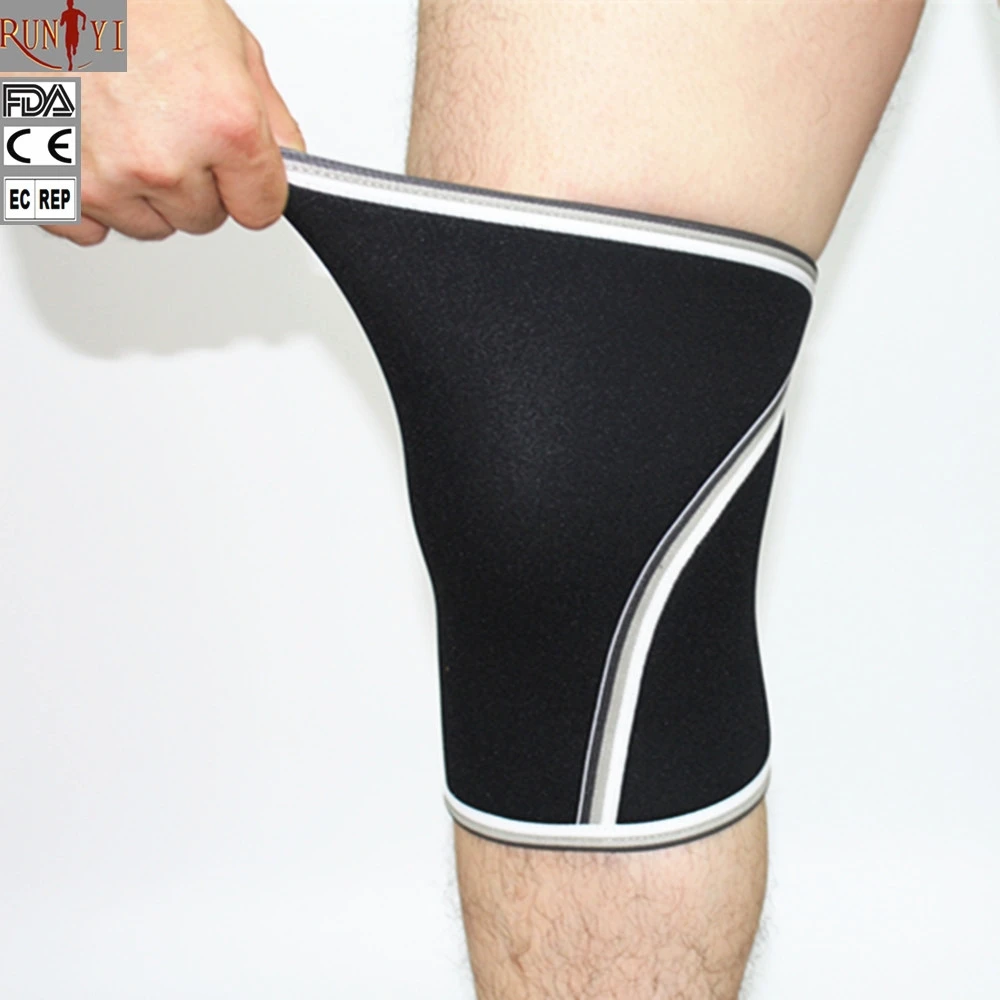 OEM Custom Logo Size Compression Neoprene Knee Sleeve Support 5mm 7mm 9mm Elastic Knee Sleeve