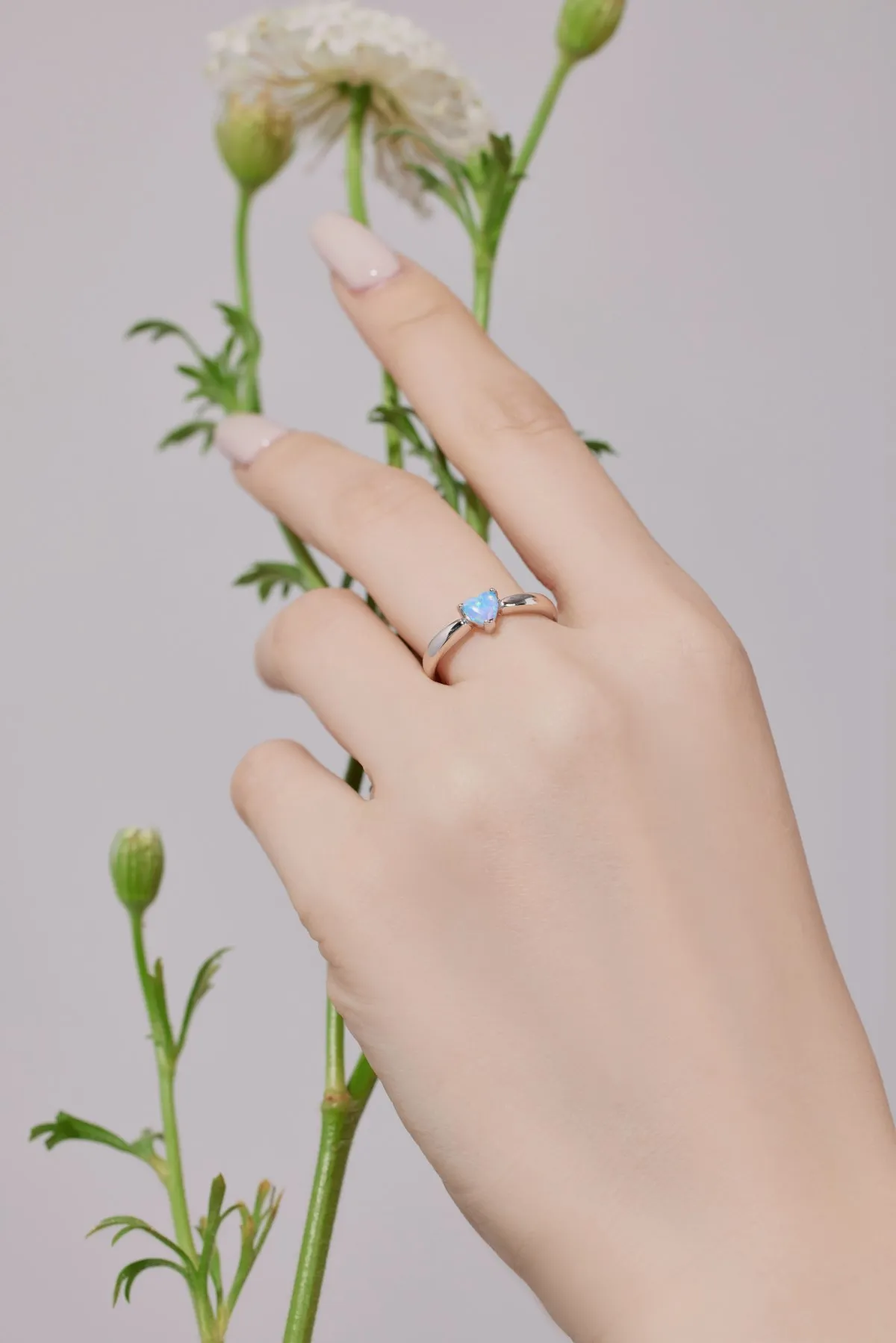 KAKODIY Simple Women's Blue Zircon Ring Boutique Jewelry Charm 925 Sterling Silver Love Ring Women Girls Gift detail 2