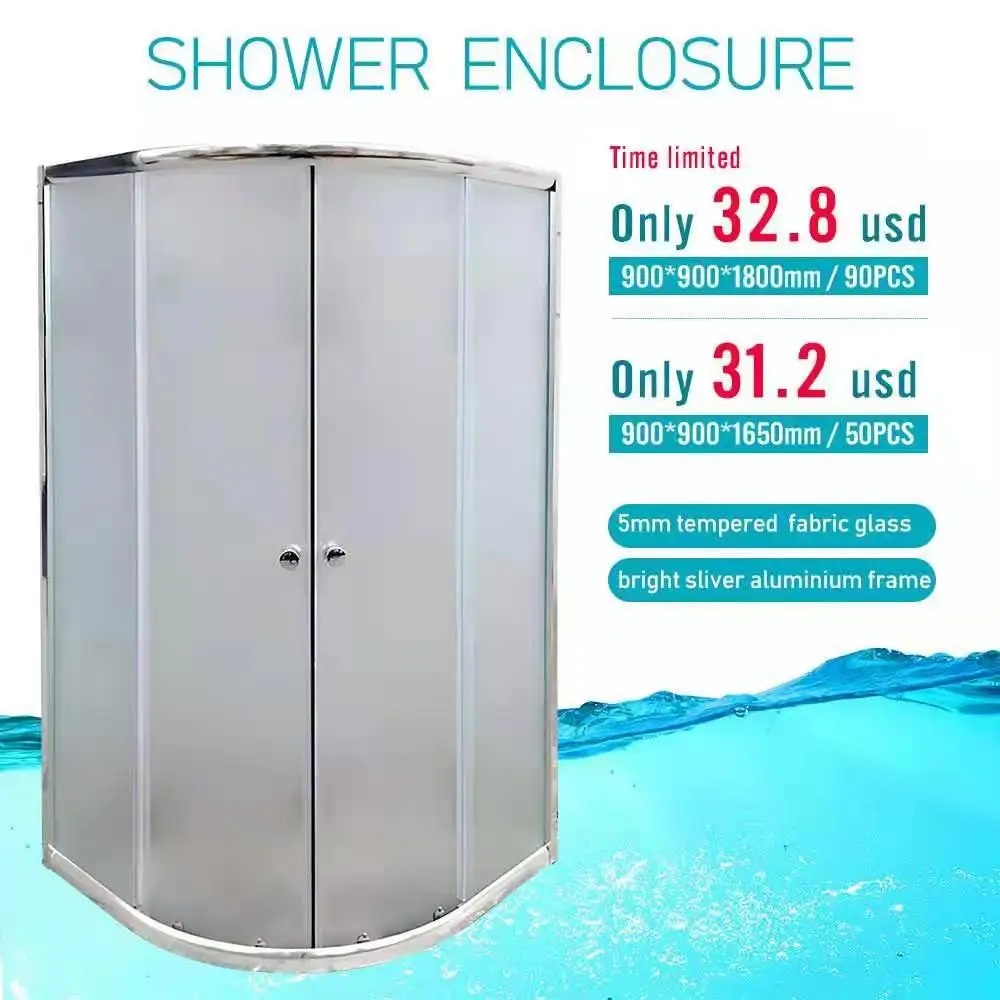 Wholesale Stainless Steel Shower Rooms & Accessories 6mm Tempered Glass