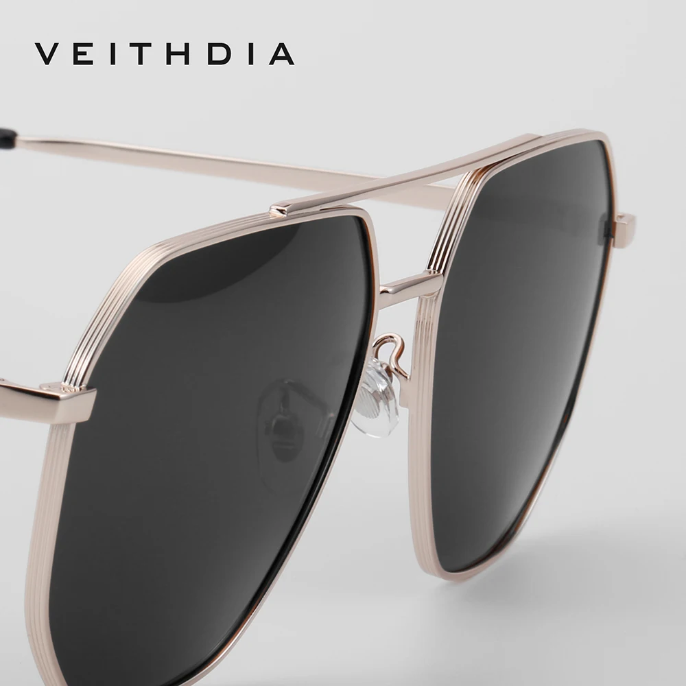 Veithdia 8258 Luxury Gold Polarized Sunglasses