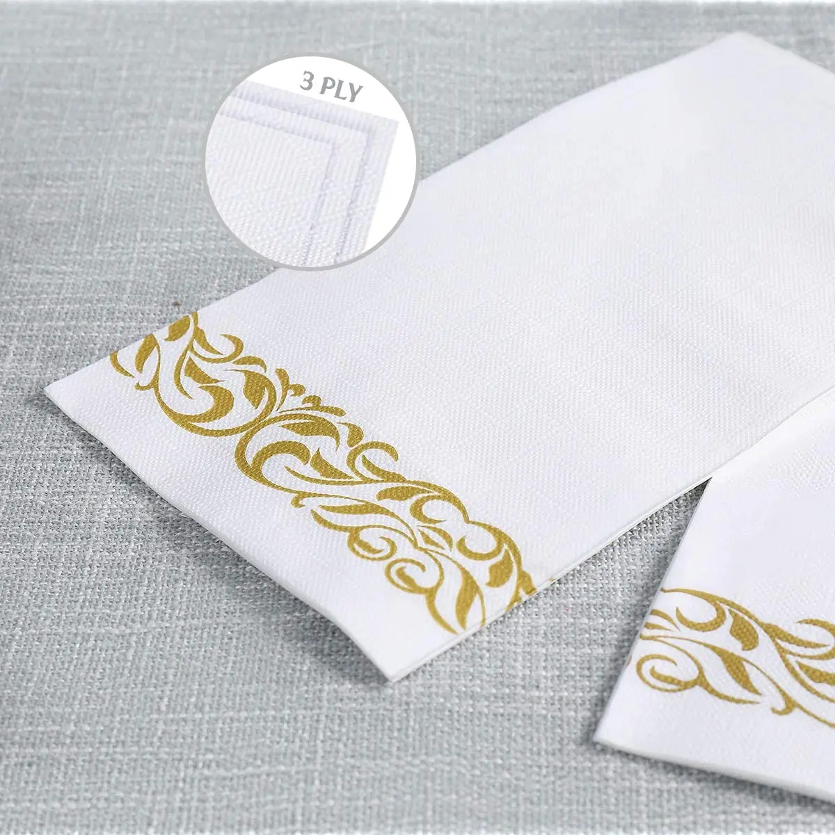 Hot Luxury Sale White Guest Napkin Paper Napkin Pure Customized With