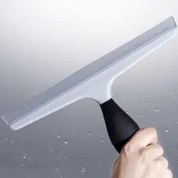 Бытовой Помощник для очистки стекла, инструмент для чистки, гибкий силиконовый скребок для окон с короткой ручкой