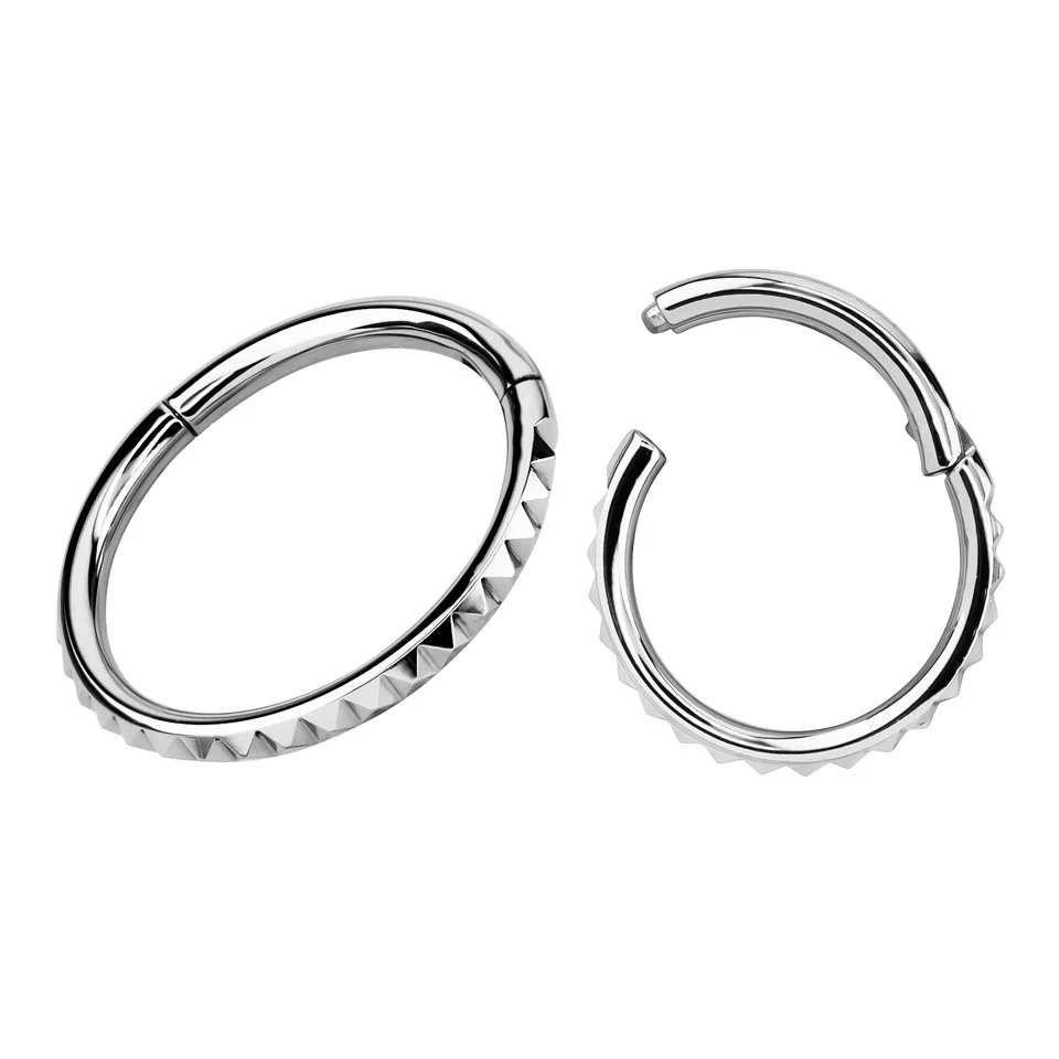 Men's Polished Titanium Hoop Earrings