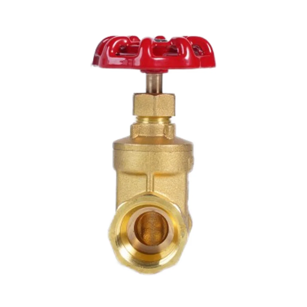 Manufacture High-Temperature Manual Brass Control Gate Valve 1/2\" & 4\" Brass with Copper Thread Ball Structure for Water Use manufacture