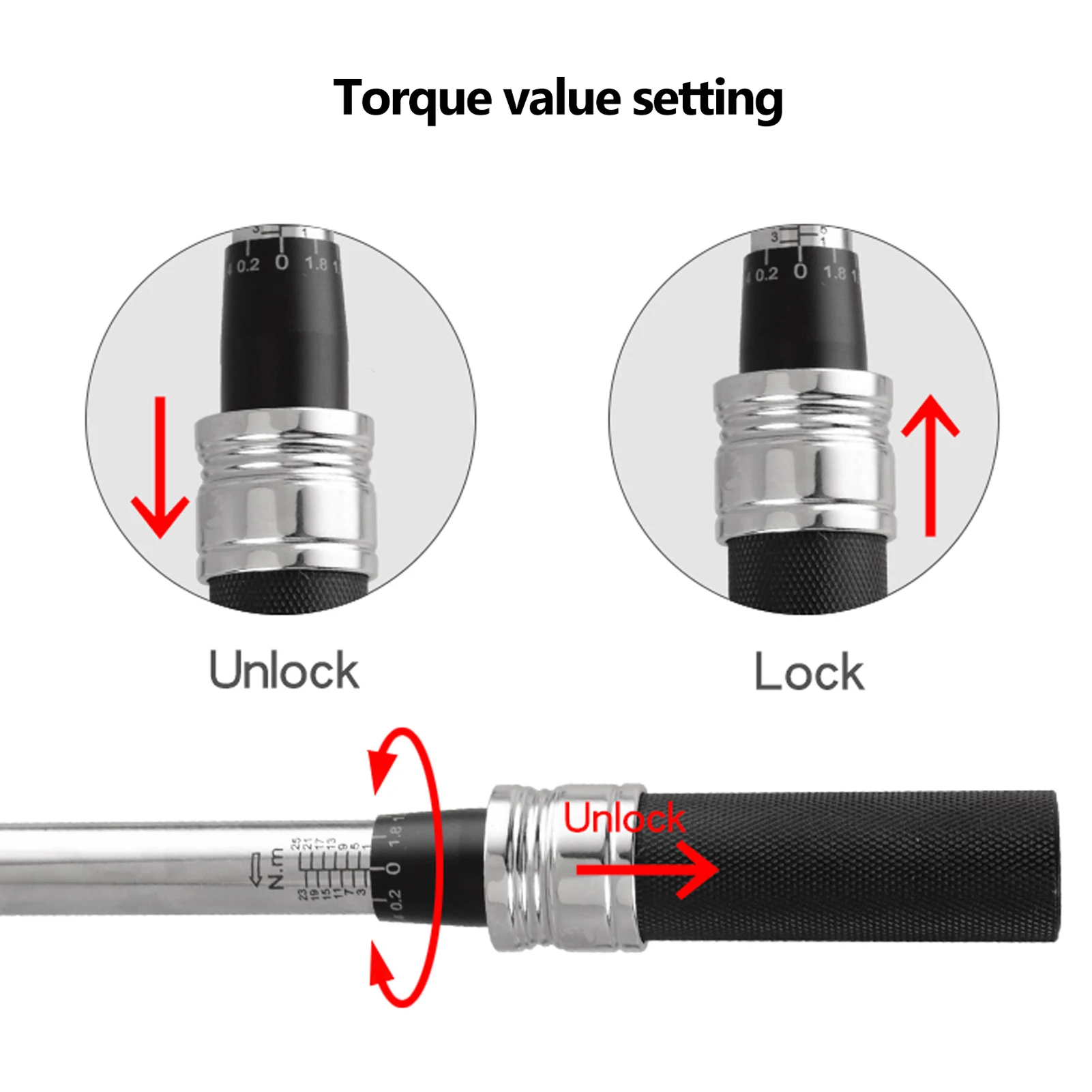 Mini Adjustable Bike Torque Wrench Set Bicycle Fixing Tools Kit Ratchet