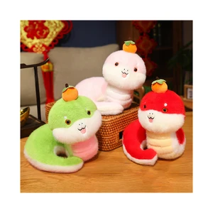 Customized Eco Friendly Custom Simulation Python Happy New Year Snake Stuffed Animals Toy
