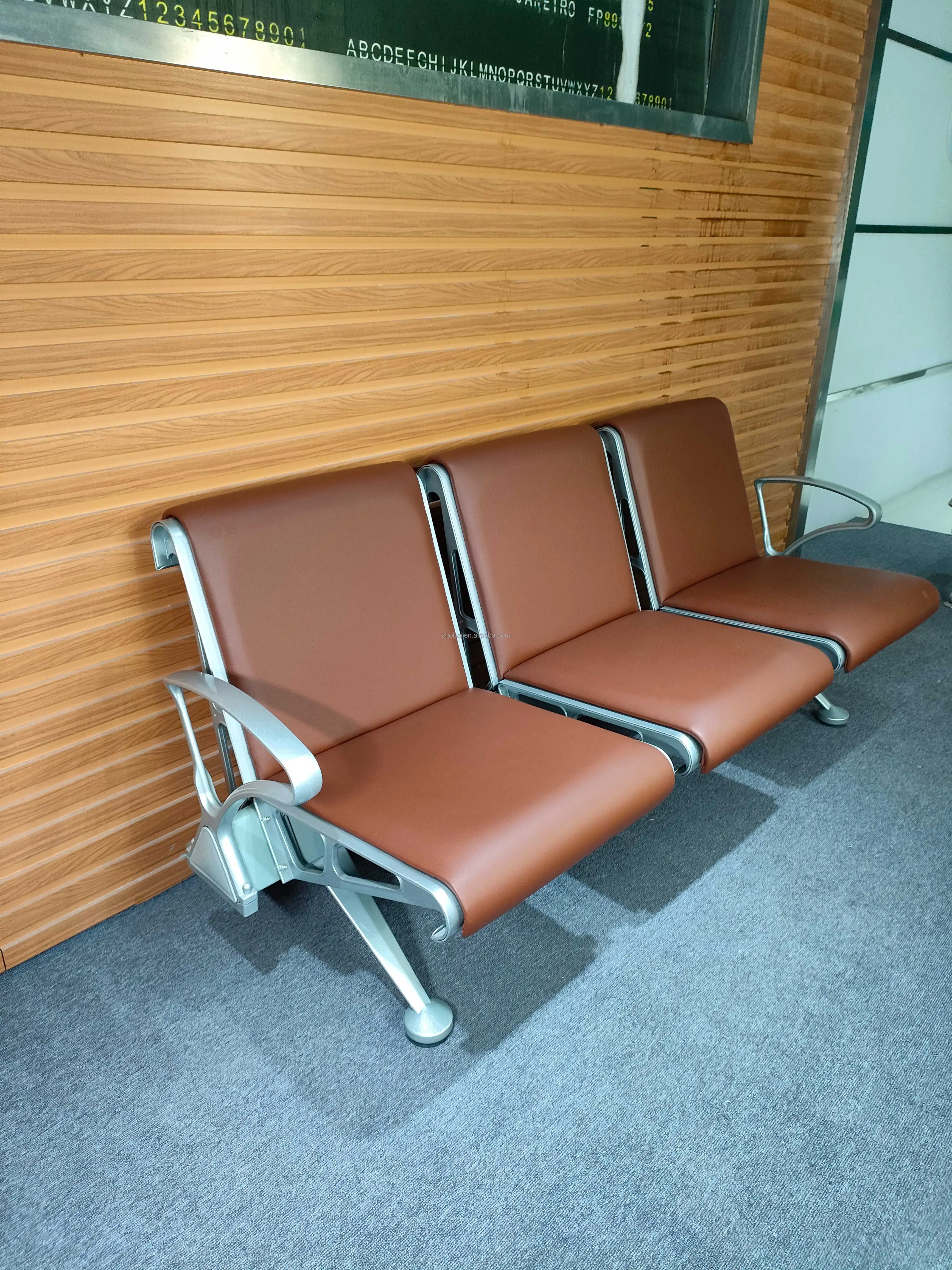 High Quality Customized PU Hospital Waiting Chairs 3 Seats Modern Design for Clinic Dental Office & Gym for Public Areas 4