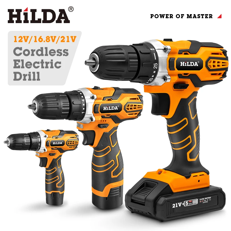 HILDA Electric Drill Cordless Screwdriver Lithium Battery Two Speed Mini  Drill Cordless Screwdriver Power Tools 201225 From Xue009, $212.92