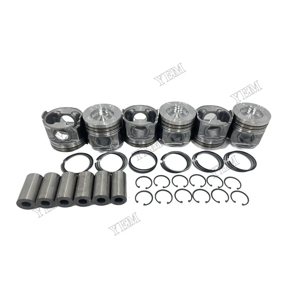 Pistons Set and Piston Rings Compatible for Isuzu 6WG1 Genuine Engine Parts 4