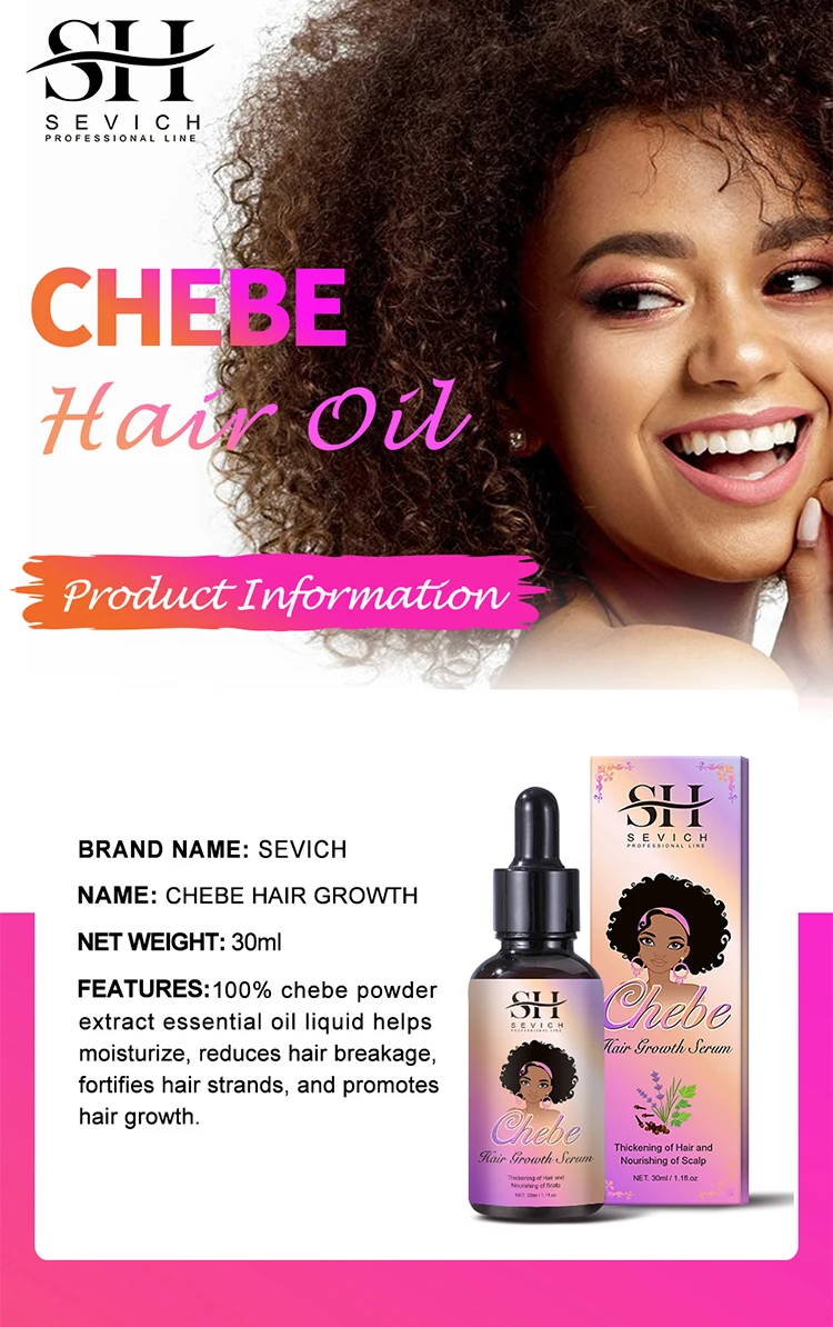 Sevich Chebe Hair Care Product 100 Natural Hair Growth Oil African Chebe Powder Oil Edges Anti