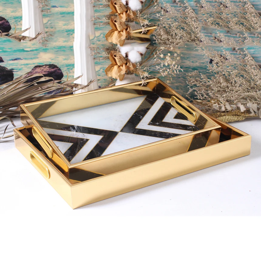 Гостиничный номер чайный поднос наборы для ресторанов сервировочный стеклянный отеля