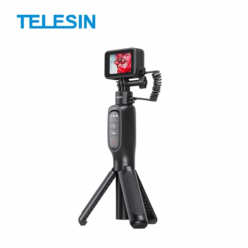 TELESIN 5000mah Charging Tripod Remote Control Selfie Stick