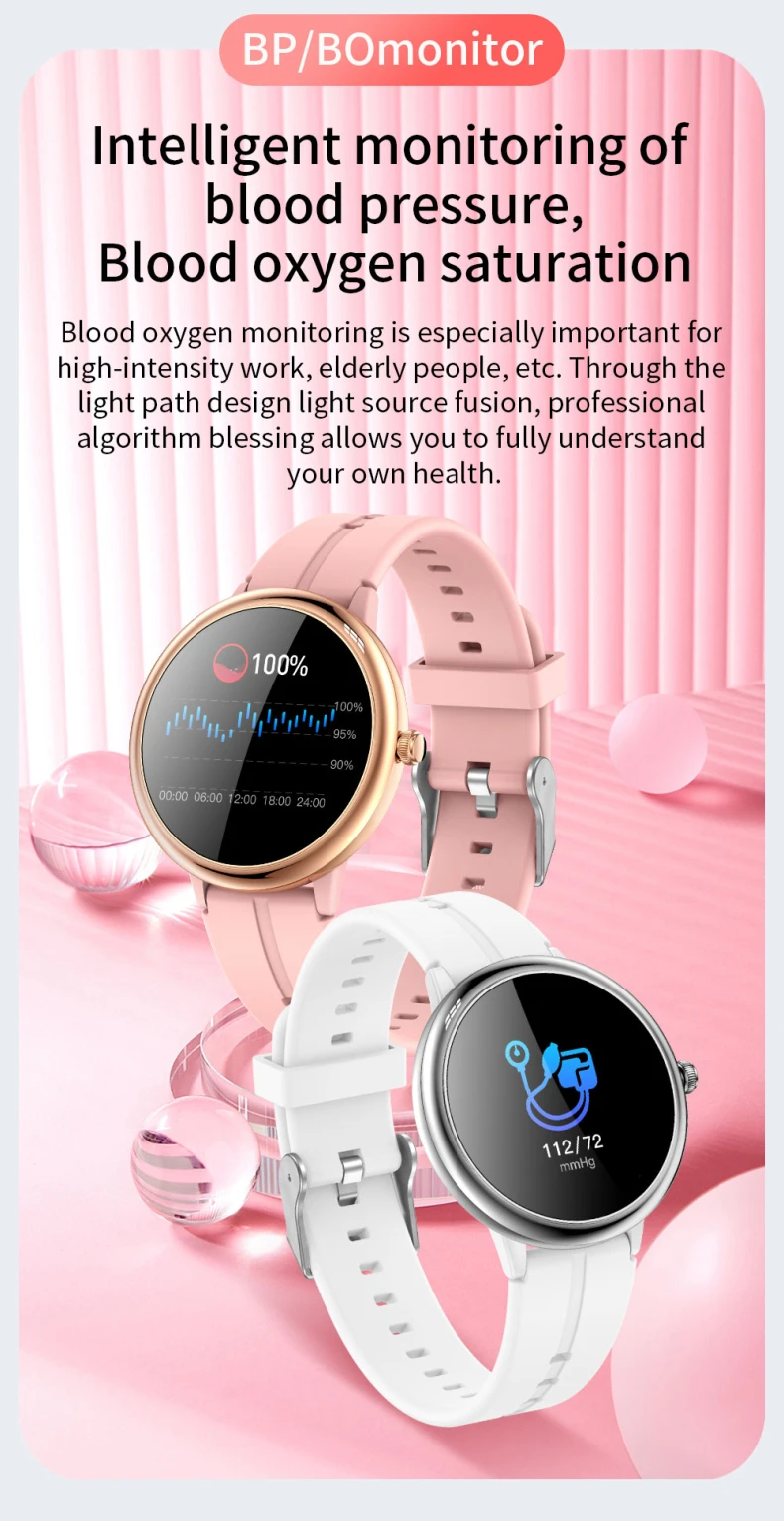 2022 New Arrivals R8 1.1 Inch Ladies Smart Watch Women with Round Screen Heart Rate Blood Pressure Female Physiological Reminder Smartwatch (8).jpg