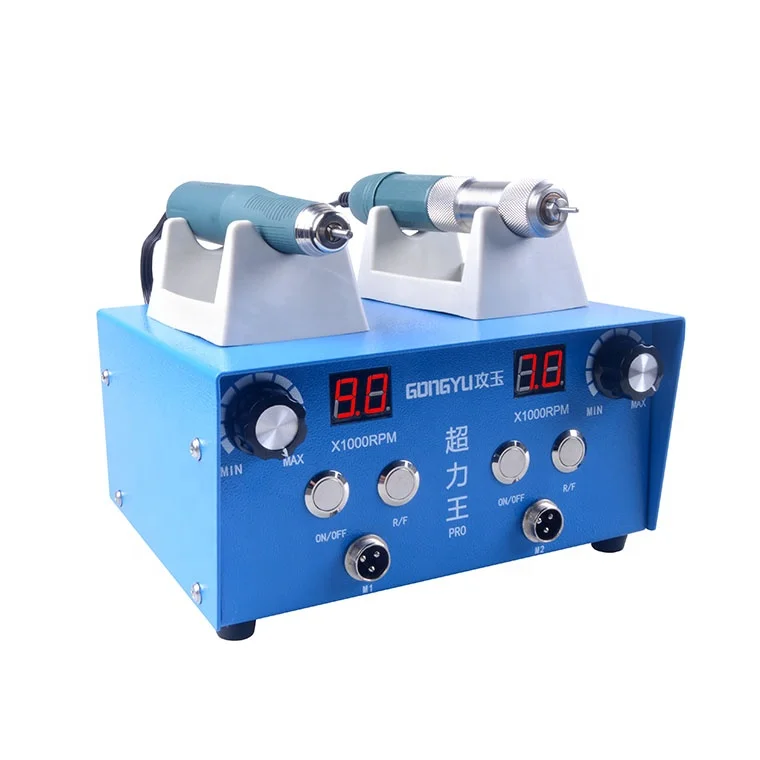 2025 AT-CM-038 &A4&A7 two brushless handpiece 60000rpm 12N.CM dental lab split lap mold polishing machine