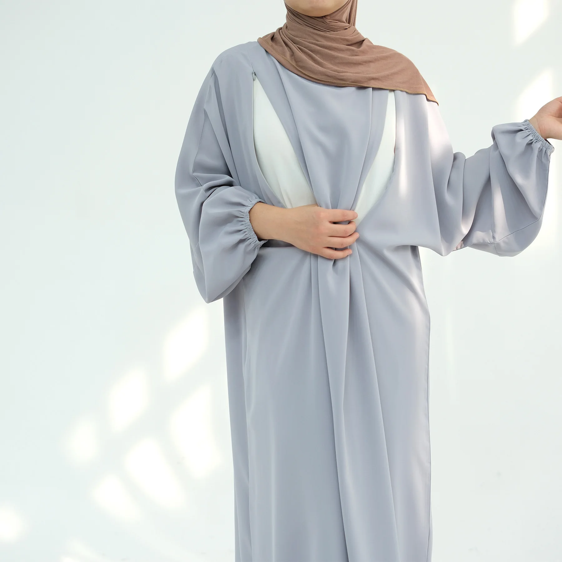 2025 LR893 taglie forti Casual antistatico in poliestere Abaya