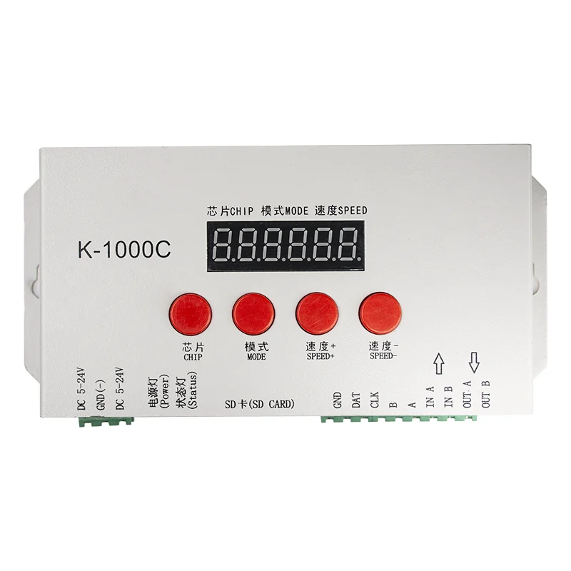 Single-port offline Controller with SD card (256MB) K-1000C digital led strip led controller