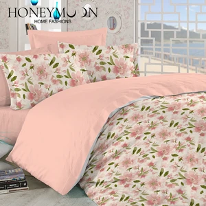 HONEYMOON Home Textile Luxury Modern High Quality Printed Bed Set Bedding Modern Soft Cotton Comforter Sets Bed Set Bedding