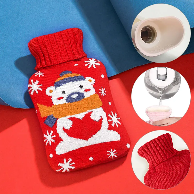 1000 мл впрыска воды милые бутылки горячей воды теплый подарок мешок горячей воды для талии массаж