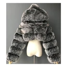 Free logofur coats for woman trendy with hood high imitation bubble fur jacket plus size winter fox fur coats women