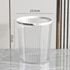 Small transparent white trash can 725