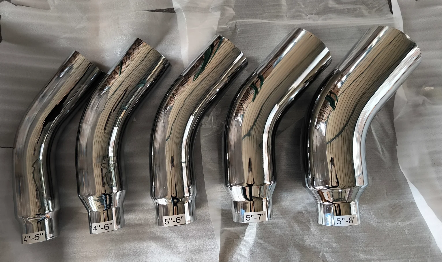 Chrome Exhaust Elbow Tip 4"-5" 4"-6" 4"-7" 4"-8" 5"-6" 5"-7" 5"-8" Accept OEM ODM customized