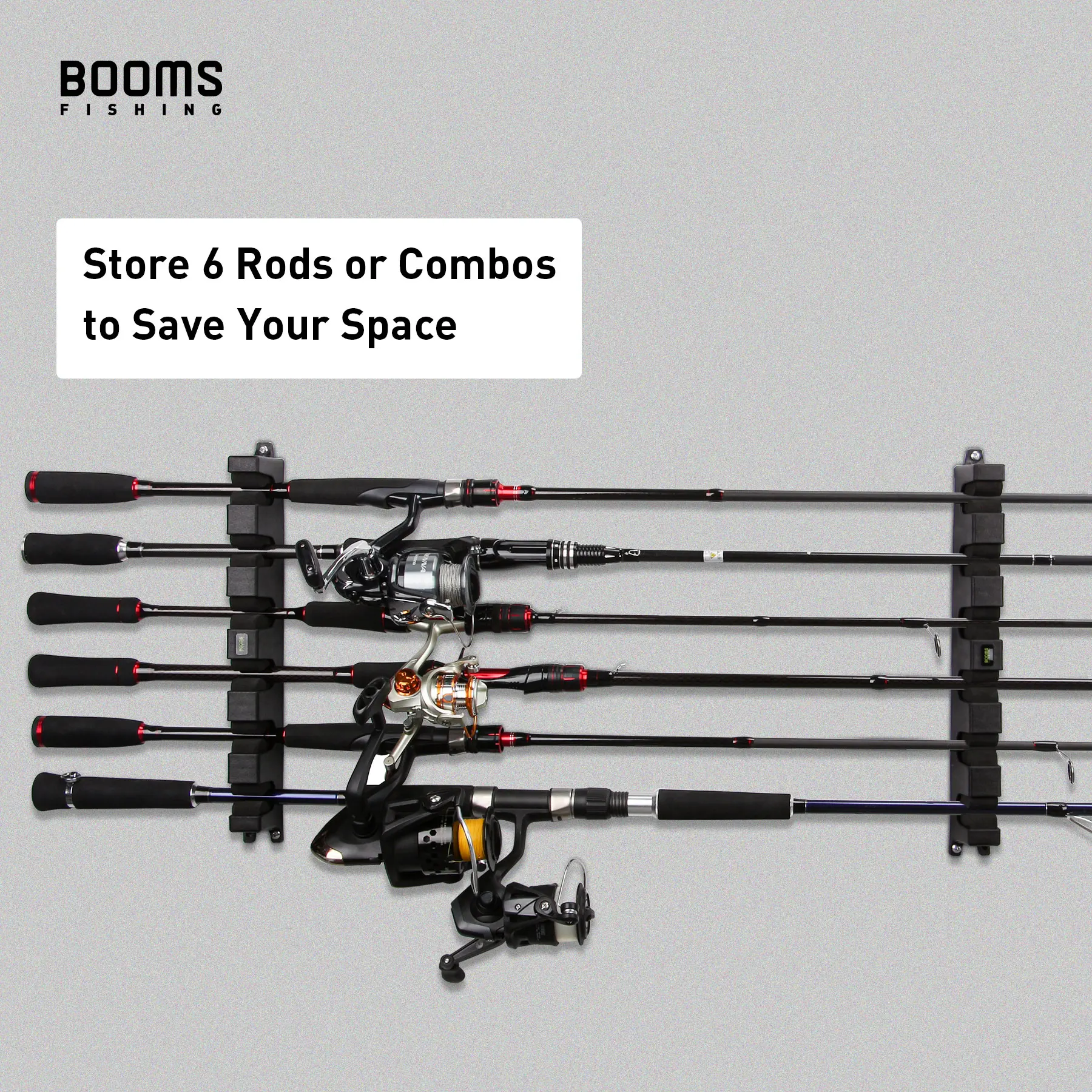 Wv0 Vertical Horizontal Wall Mounted Organizer 3.3cm Pole Reel Fishing