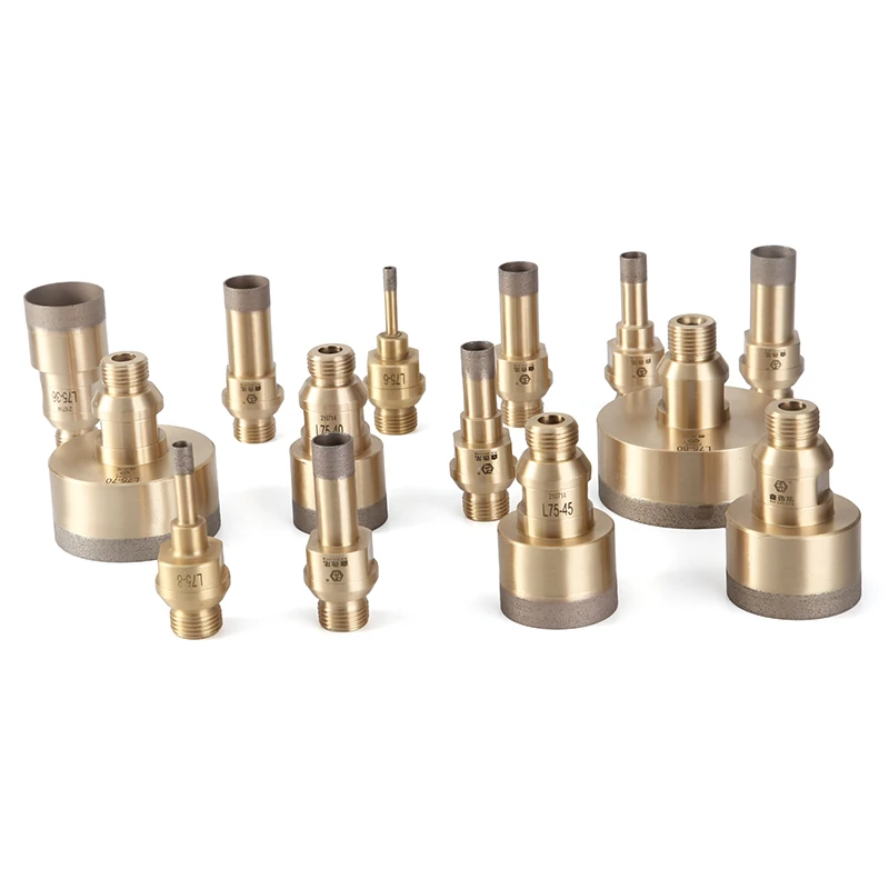 Diamond Coated Drill Bit Brass Unitary Glass Hole Drilling Bits For