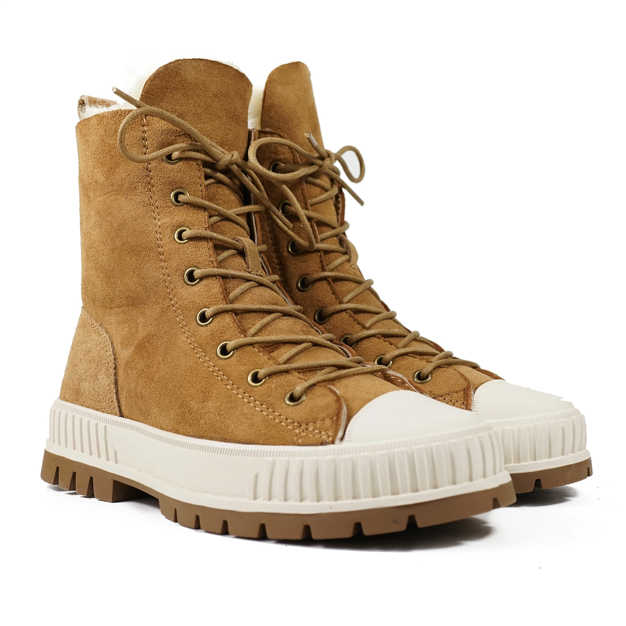 Женские теплые ботинки на шнуровке, повседневные зимние ботинки из овечьей кожи, на платформе, в спортивном стиле, 2022