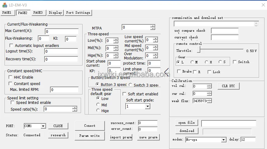 Em Controller Software Votol Electric Scooter Motor Controller EM-100 for QS Mid-Drive Motor ...
