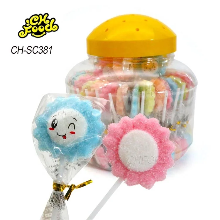 Valentine's Day Halal New 3d Sugar Coated Flower Shape Gummy Candy Lollipop Factory Soft Candy Sweets