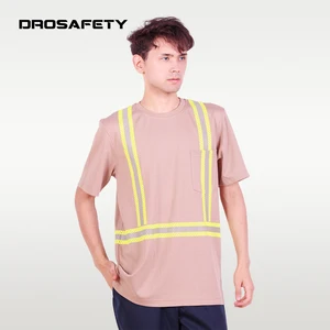 Wholesale 100%Cotton Knitted Flame Retardant Anti Static Work Safety Clothing Workwear T-shirts