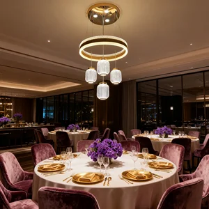 JACKSUN Living Room Lights Restaurant Pendant Light Luxury Minimalist Modern Simple Golden Pendant Light