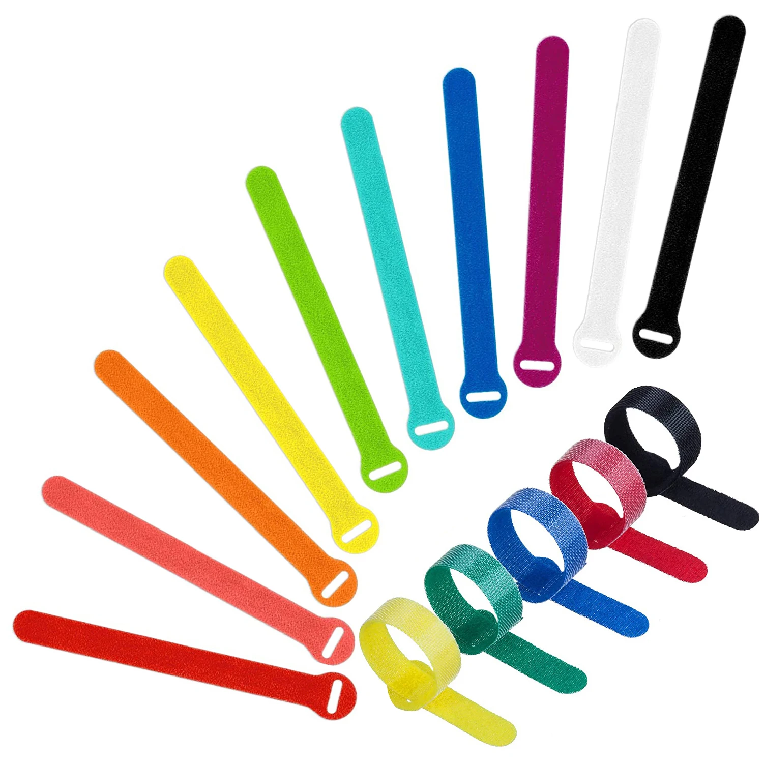 Набор из 50 многоразовые шнур Органайзер с держателем-крепежные ремни для вкладыши наушники телефоны электроники кабельные