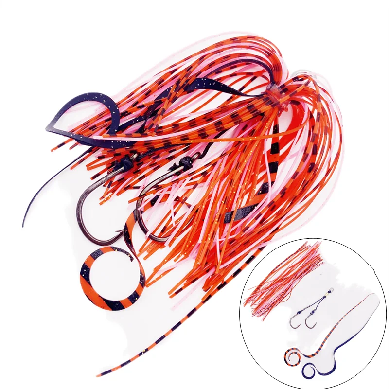 BuzzBait Assist Hook Silicone Rubber Skirt Trailer Replacement for Frog