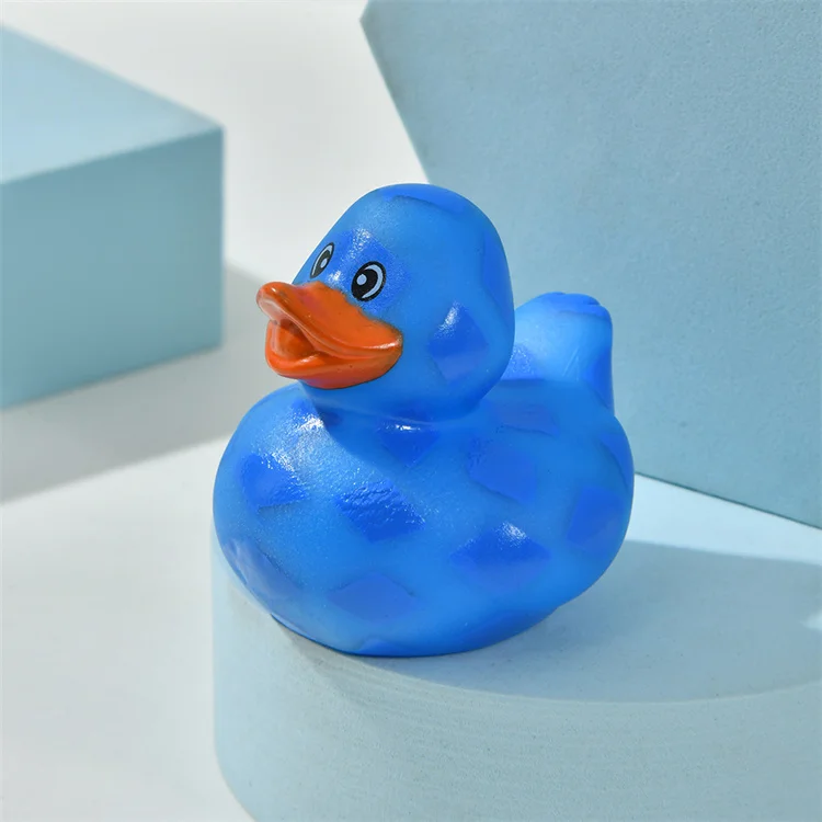 Kids Shower Swimming Bath Duck Bath Toys Checkerboard Pattern Pvc Plastic Mini Floatable
