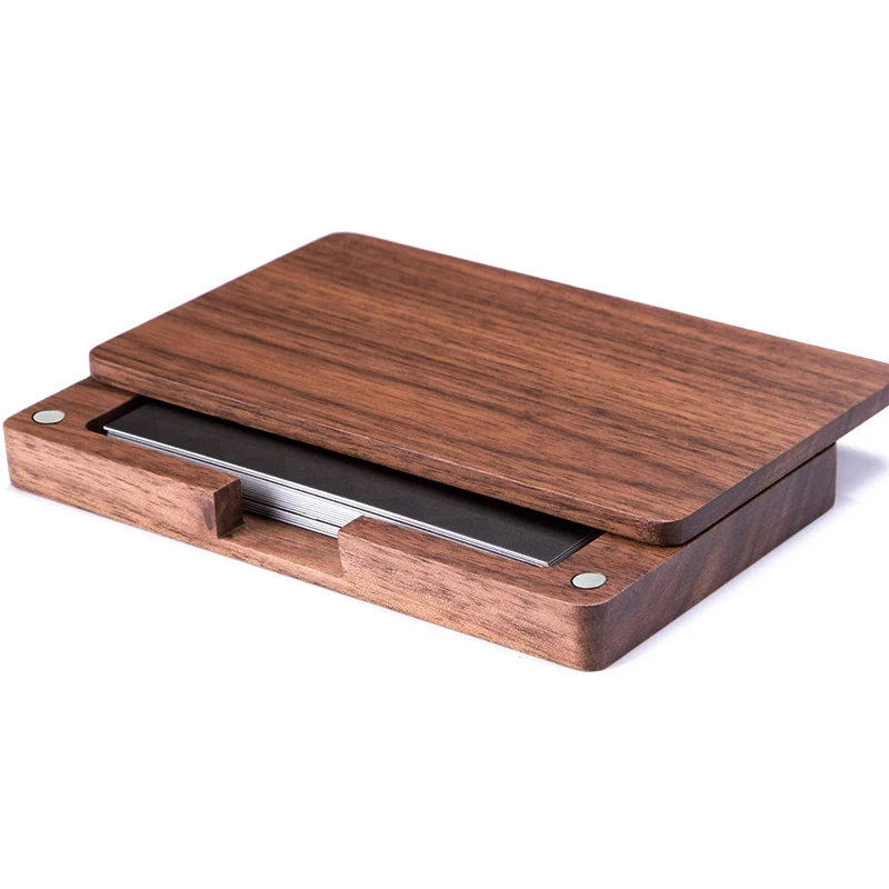 Personalized Business Card Holder Wood, Business Card Case, Wood Wallet,  Wood Business Card Holder, Corporate Gifts, Card Case Wood Magnetic 