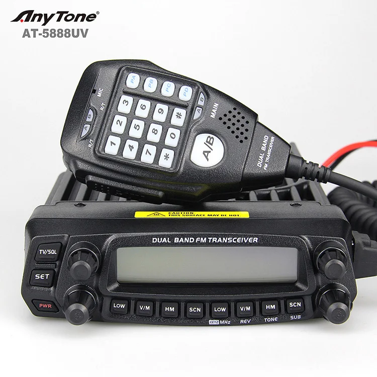 Source Anytone AT-5888UV VHF UHF Mobile radio transceiver with High power 50W  Dual band way radio for car on