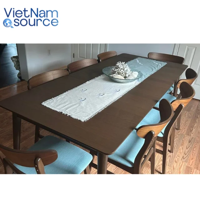 High-End Extendable Table for Dining Room - Sliding Extension Dining Table with Smart Mechanism - Vietnam Factory Dining Table