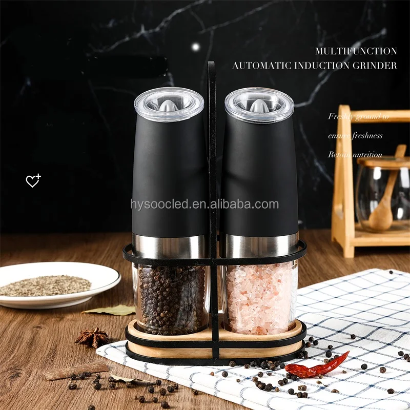 Electric Pepper Mill Sets,Herb Coffee Grinder,Automatic Gravity Induct