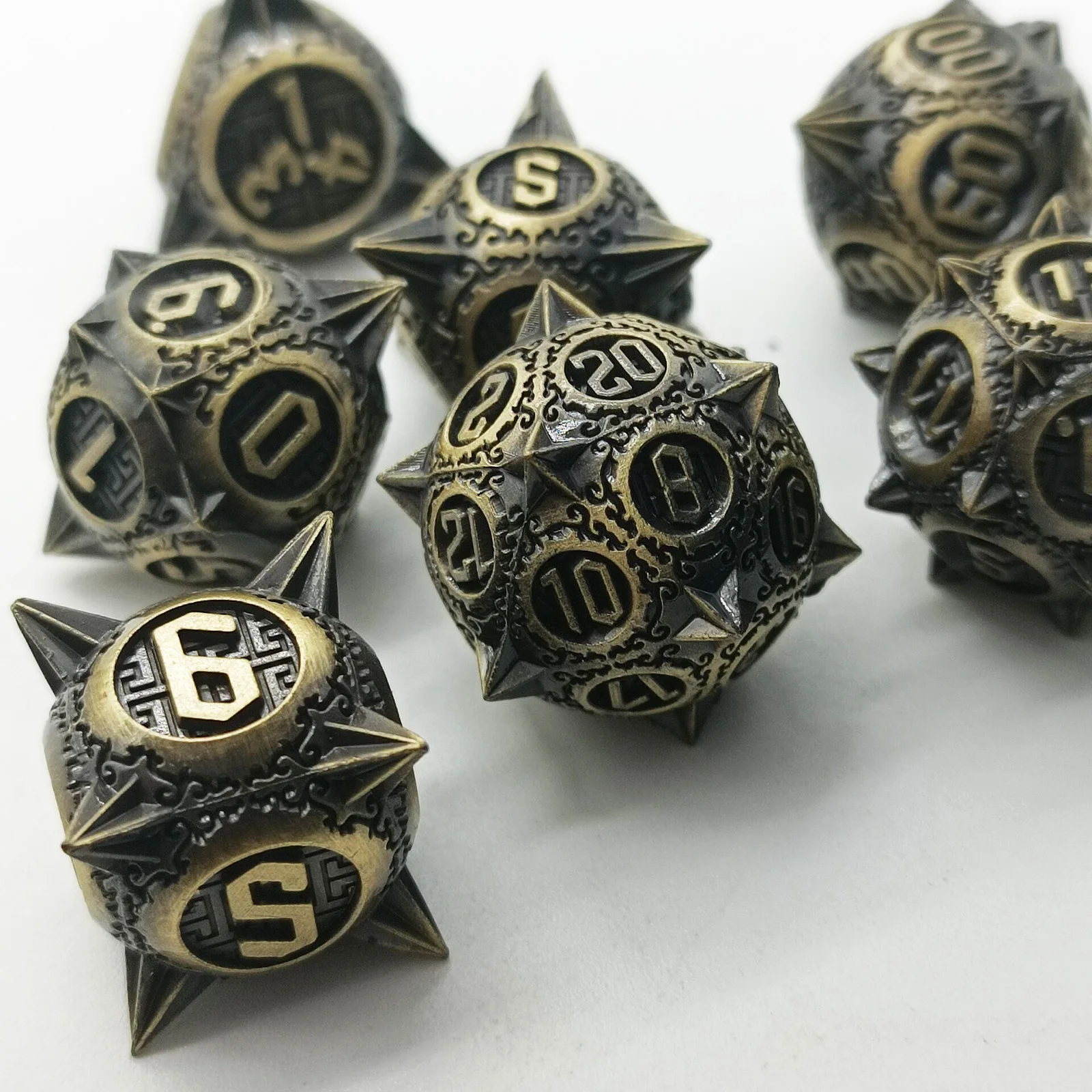 Bulk Custom Polyhedral Custom Logo 19mm Black Dice Maker Dungeons And