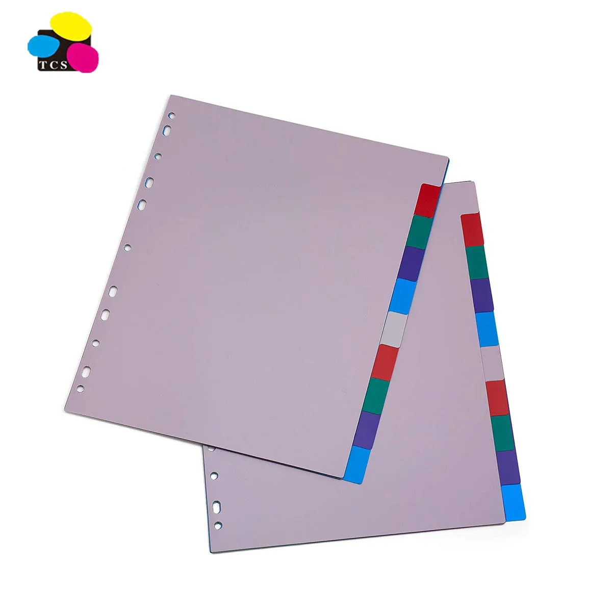 Three-color Stone Index Paper Binder Dividers With Plastic Alphabetical Printing Tab