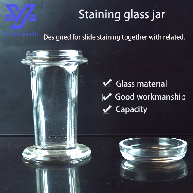 microscope slide staining jar with cover